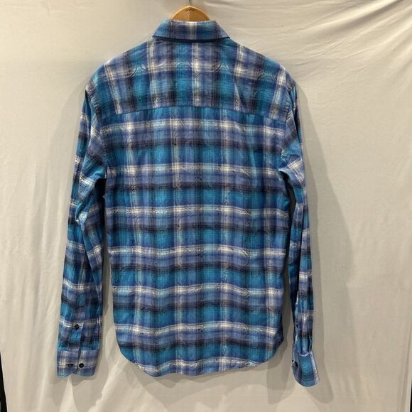 Eight X Shirt Men's Medium Button Down Aqua Blue Paisley Western Rodeo - Picture 7 of 7